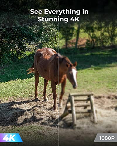 REOLINK Go PT Ultra+SP - Cámara de seguridad celular 4K inalámbrica para exteriores, sin WiFi, 3G/4G LTE, soporte (Verizon/AT&T/T-Mobile), alimentado por energía solar, visión nocturna a color, almacenamiento local/en la nube, detección inteligente