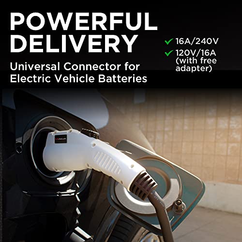 Schumacher SC1455 - Cargador portátil EV de Nivel 1 y Nivel 2, hasta 16 A, Funciona con Tomas de Corriente de 120 V o 240 V