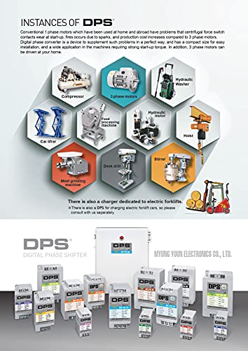 Convertidor de fase, debe ser utilizado para motor de 1,5 amperios y 0,5 HP, 0,4 kW, entrada: 1ph 200 V-240 V, salida: 3ph 200 V-240 V.