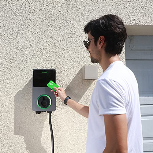 Autel MaxiCharger Home - Cargador inteligente de vehículo eléctrico (EV), 50 amperios nivel 2 Wi-Fi y Bluetooth EVSE con tarjetas RFID