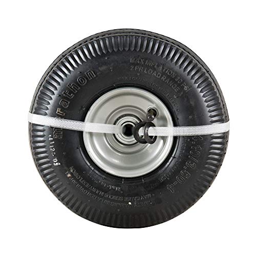Marathon 2-Pack 4.10/3.50-4" Pneumatic (Air Filled) Hand Truck / All Purpose Utility Tires on Wheels, 2.25" Offset Hub, 5/8" Bearings