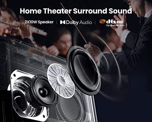 Dangbei Proyector Mars Pro 4K, proyector DLP de 3200 lúmenes ANSI con Android 4GB+128G, 2 altavoces HiFi de 10 W, enfoque automático Keystone HDR10 Home Theater