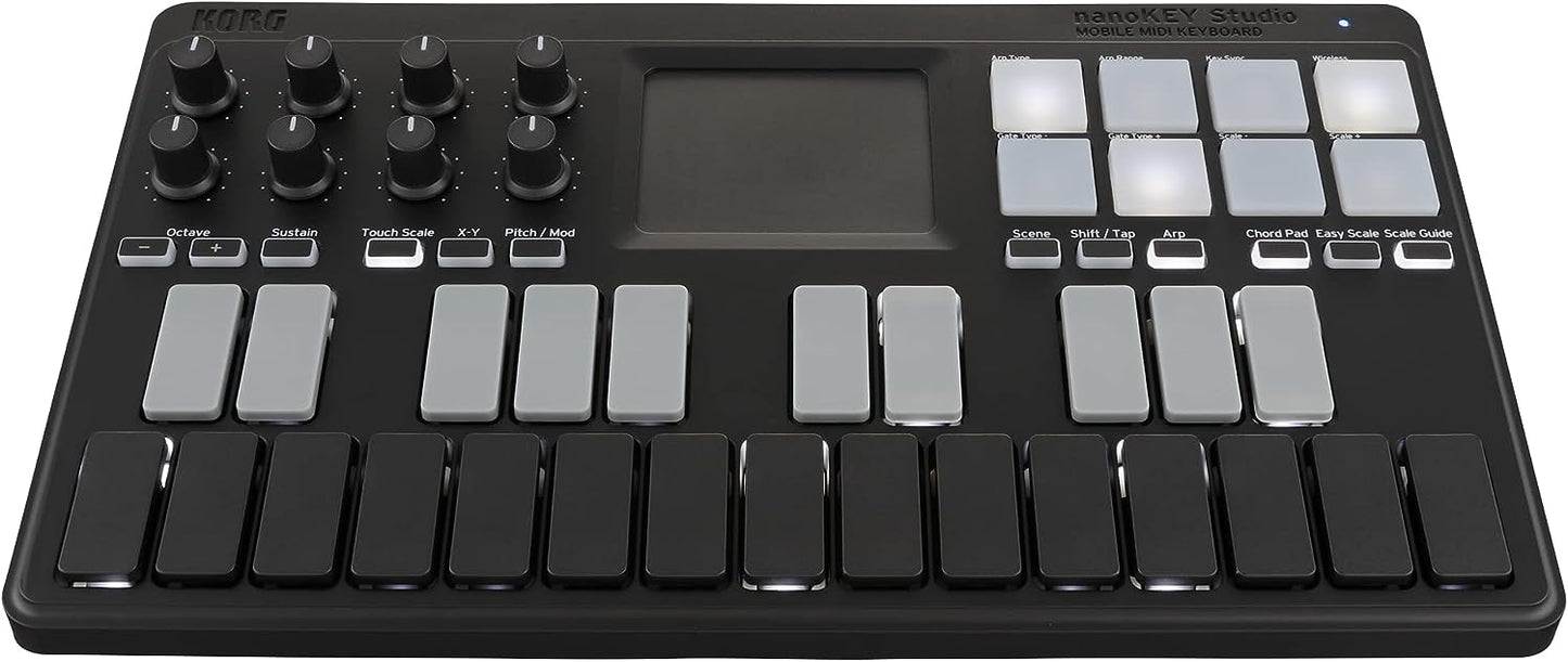 VOX - Superficie de control MIDI Korg NanoKonstBluetooth/USB con 8 atenuadores e interruptores retroiluminados