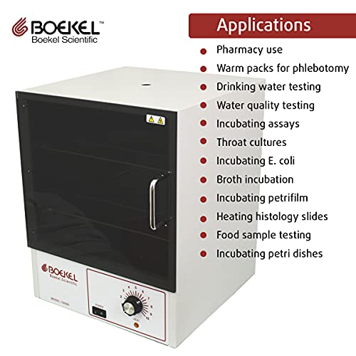 Boekel 132000 Incubadora analógica económica, puerta transparente, 0.8 pies cúbicos Volumen de cámara, 115V