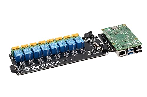 BEVRLink Relé de 8 canales 5V V1 | 8 CH | para Raspberry Pi, Arduino, ESP32, ESP8266, otros ordenadores y microcontroladores de una sola placa | I2C | GPIO