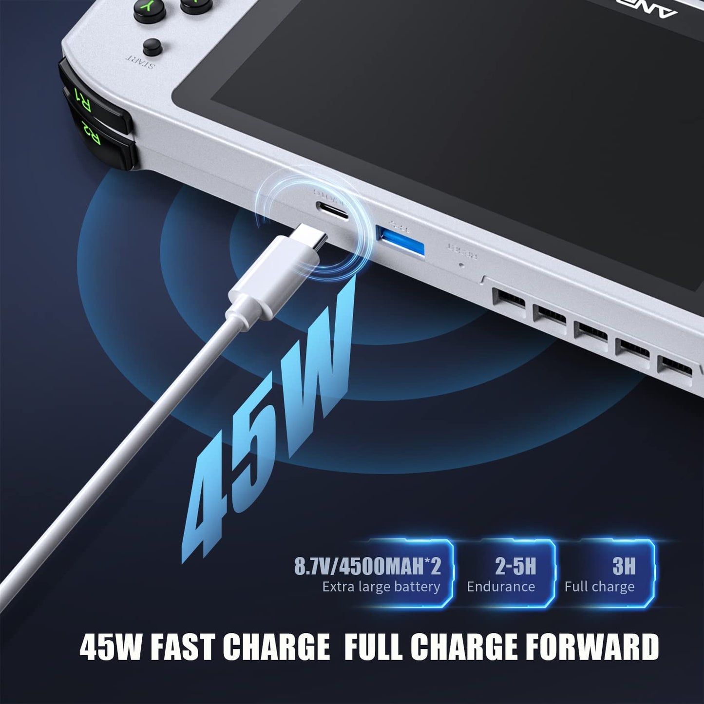 Daxceirry WIN600 Consola de juegos portátil PC Win 10 Edition 8G DDR4 con SSD M.2 de 128G, compatible con sistema operativo Steam con AMD Athlon Silver 3020e visualización IPS de laminación completa OCA de 5.9" (3020-negro)