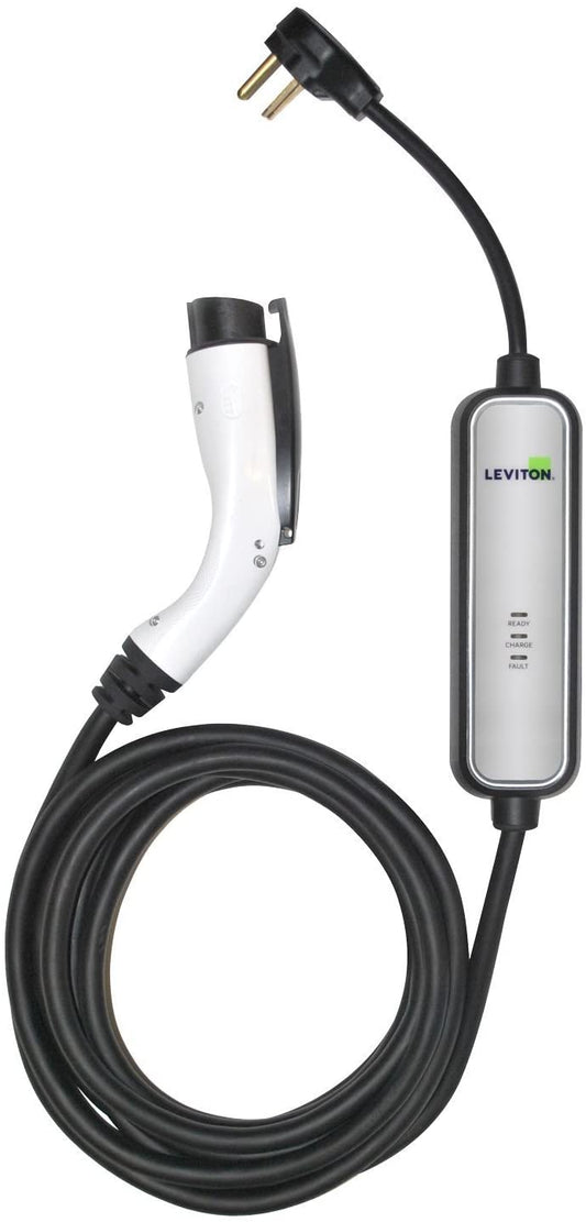 Miniestación de carga Leviton Level 2 Evr Green para montar en la pared con cable, EVBL2-P18