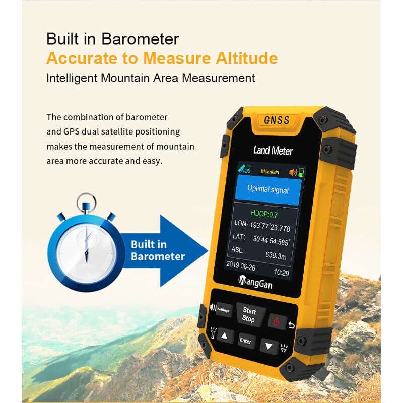 Land Meter S4 Pantalla a color GPS Medidor de tierra, máquina de topografía profesional GNSS, medición de área de receptor GNSS, medidor de tierra