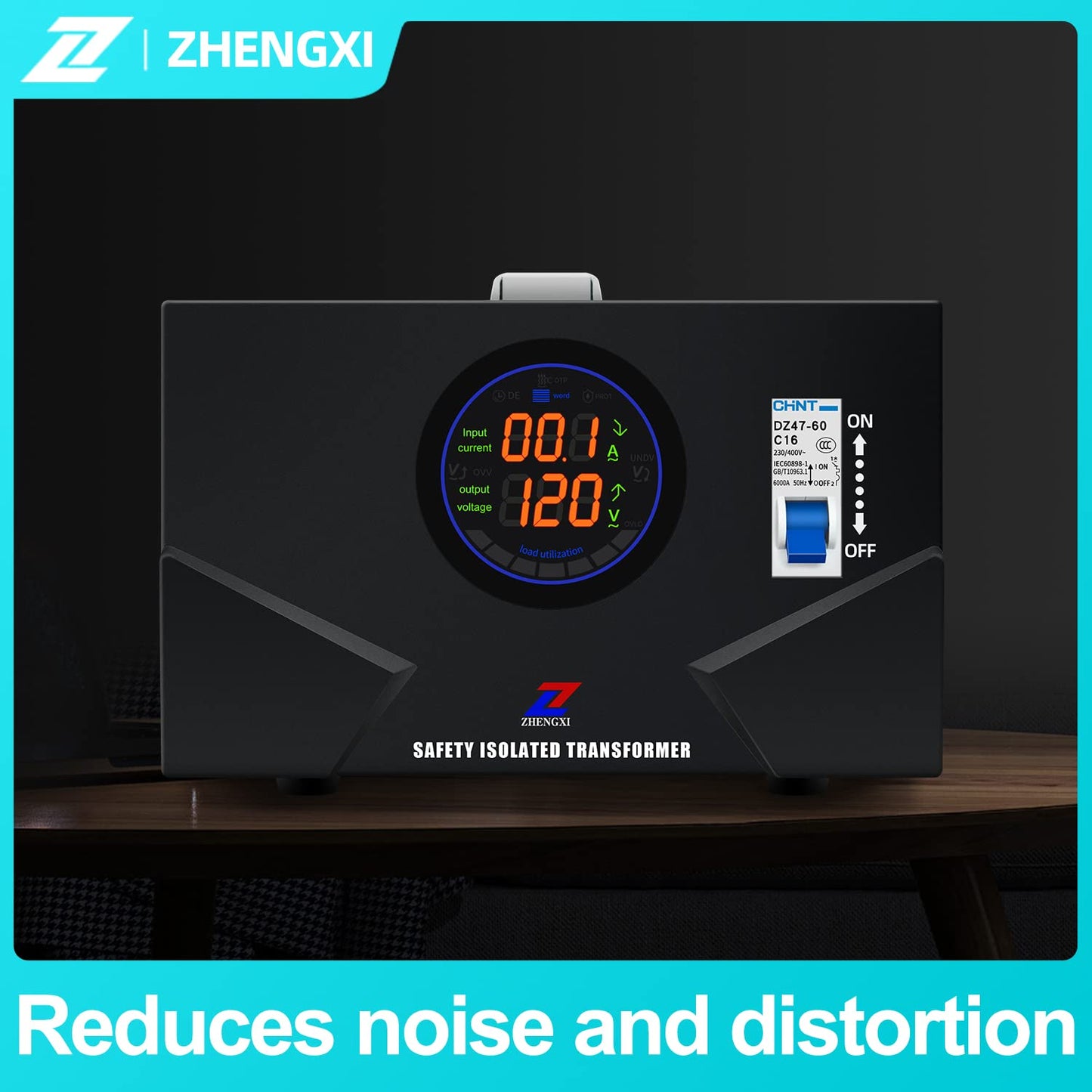 ZHENGXI Transformadores de aislamiento de 120 V a 120 V, transformador de 1000 W de 120 V a 100 V, convertidor de voltaje reducido para electrodomésticos japoneses