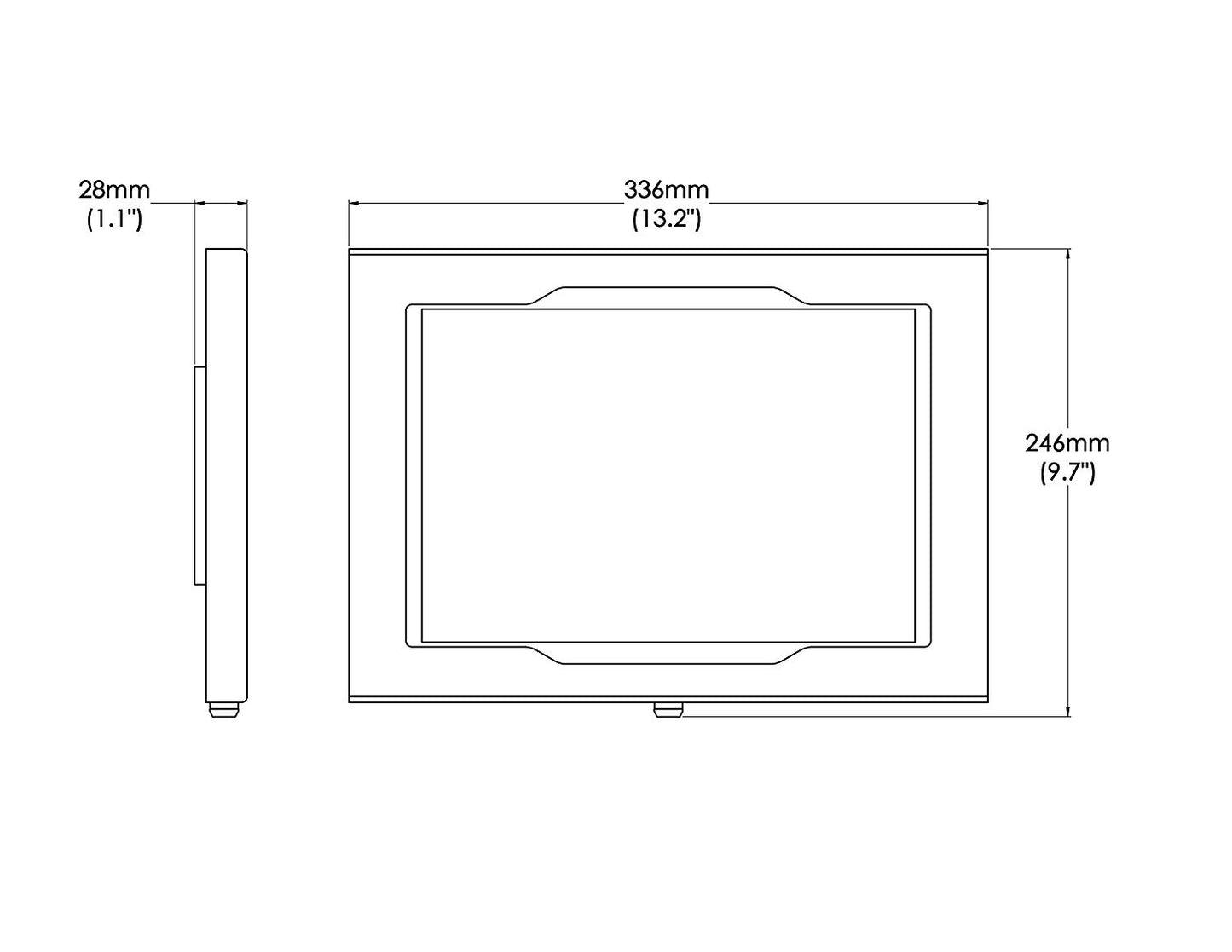 TABcare Locking Wall Mount Metal Enclosure for MS Surface Pro 3 4 6 2017 - Kiosk
