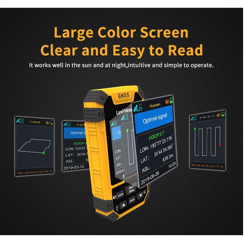 Land Meter S4 Pantalla a color GPS Medidor de tierra, máquina de topografía profesional GNSS, medición de área de receptor GNSS, medidor de tierra