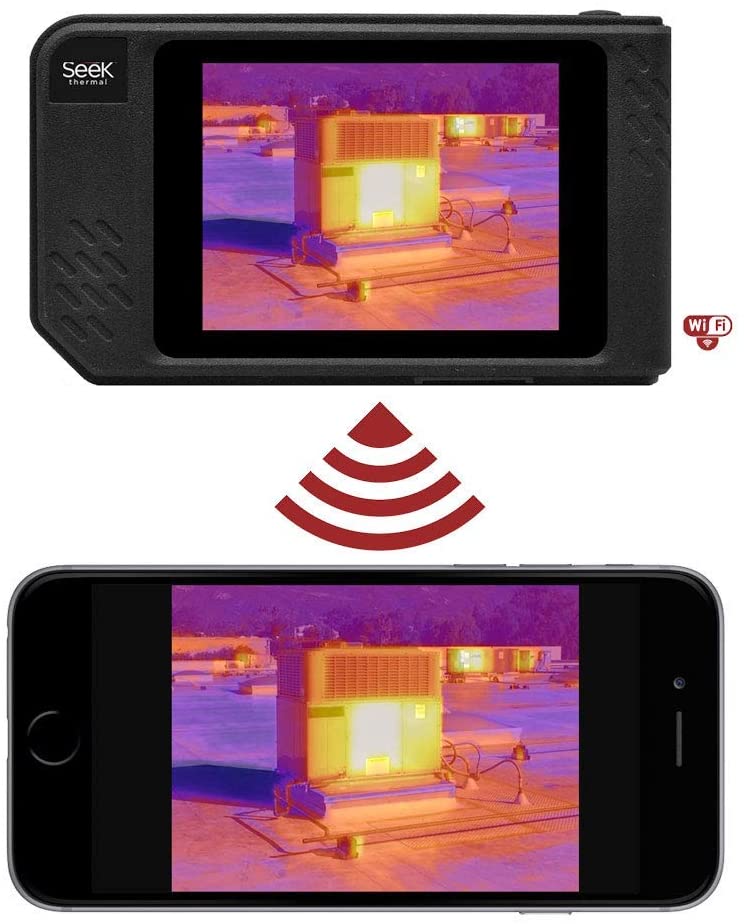 Seek - Cámara térmica de disparo SW-AAA de mano, tecnología SeekFusion de superposición de imagen térmica, transmisión WiFi, diseño ergonómico resistente, pantalla táctil grande