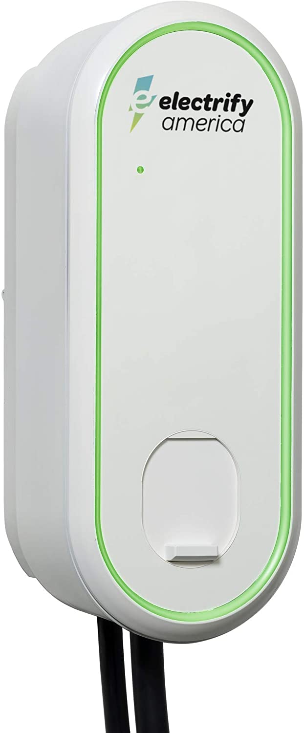 Electrify America - Cargador de casa para vehículo eléctrico de nivel 2 (EV), 32 A, 240 V, EVSE (enchufe NEMA 14-50 o estación de carga con cable duro), listado UL, cable de 24.6 pies