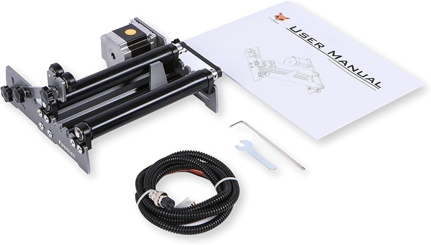 FoxAlien R57 - Módulo de grabado de rodillo giratorio de eje Y para objetos cilíndricos, superficie curvada para FoxAlien 4040-XE CNC Router máquina de grabado