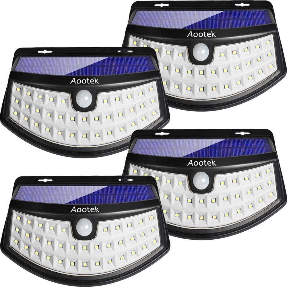 New Solar Lights 4Pack Upgraded High Efficiency 36 LEDs with 11.8 in² Solar Panel