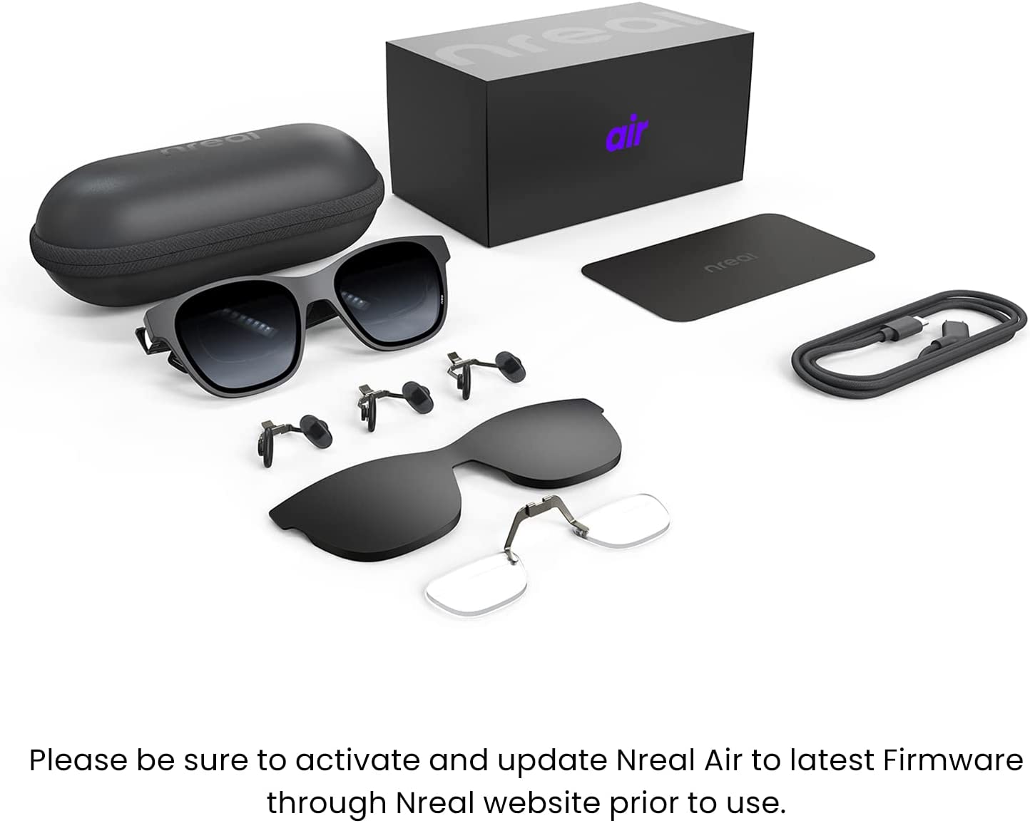 Nreal Gafas Air AR, gafas inteligentes con enorme teatro virtual Micro-OLED de 201" juego en PC/Android/iOS NR-7100RGL