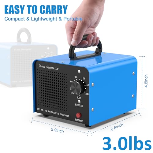 ECNLAN 0zone Generator, 30000mg/h 0zone Ionizador de máquina para el hogar/sótano/humo/habitación de mascotas