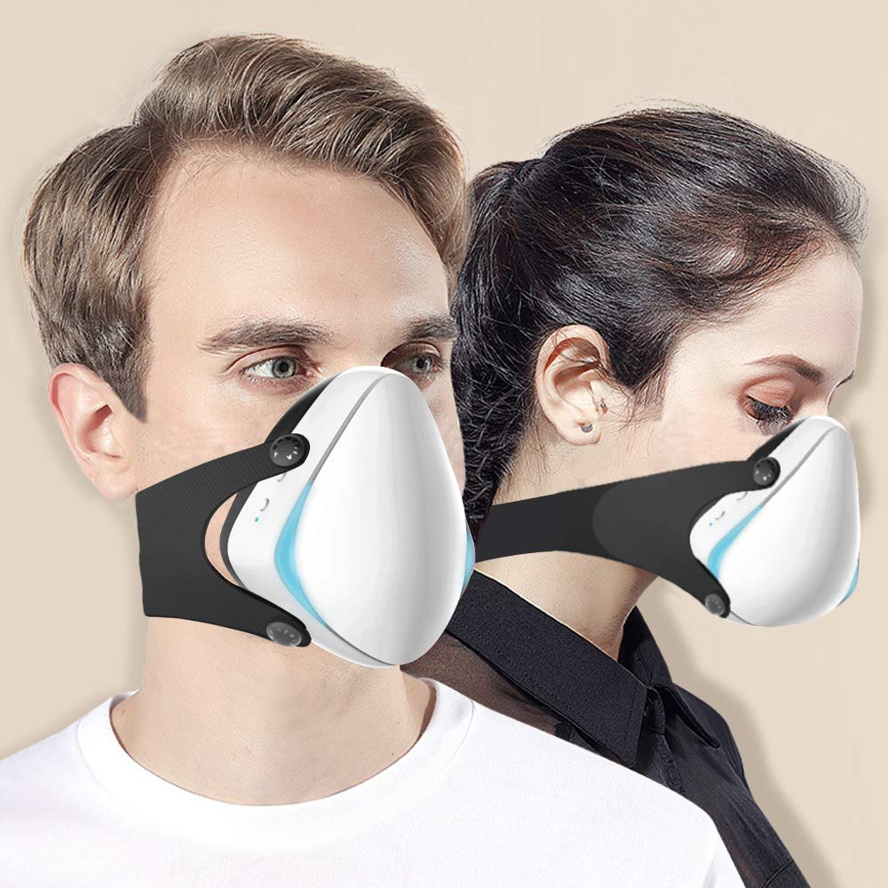 Smart Electric Masks - Medical Grade Fresh Air Purifying Mask with 10PCS Replacement Filters Anti Pollution/Anti Haze/Dust Proof Mask for Exhaust Gas