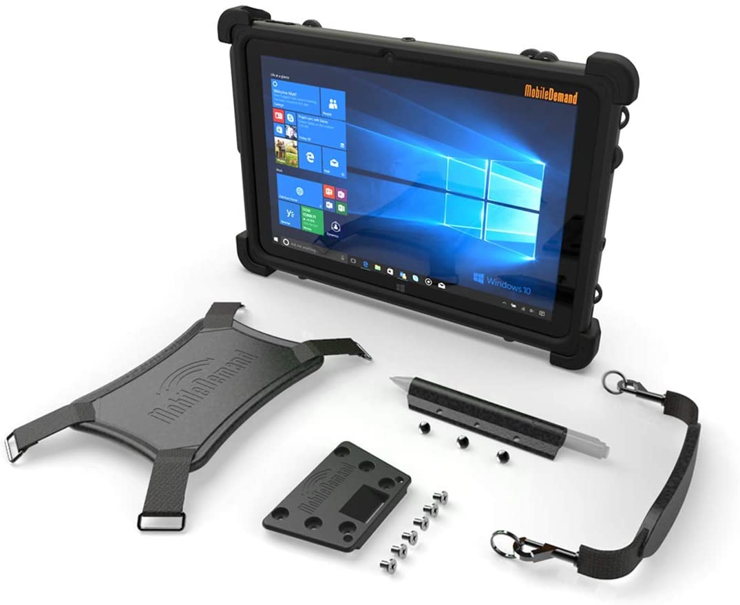 MobileDemand Flex 10B Rugged Touchscreen Tablet | Ultra Lightweight | 10.1-in Display | Windows 10 Pro | MIL-STD-810G |3000mAh Battery| Quad Core Celeron N4100 for Enterprise Mobile Field Work