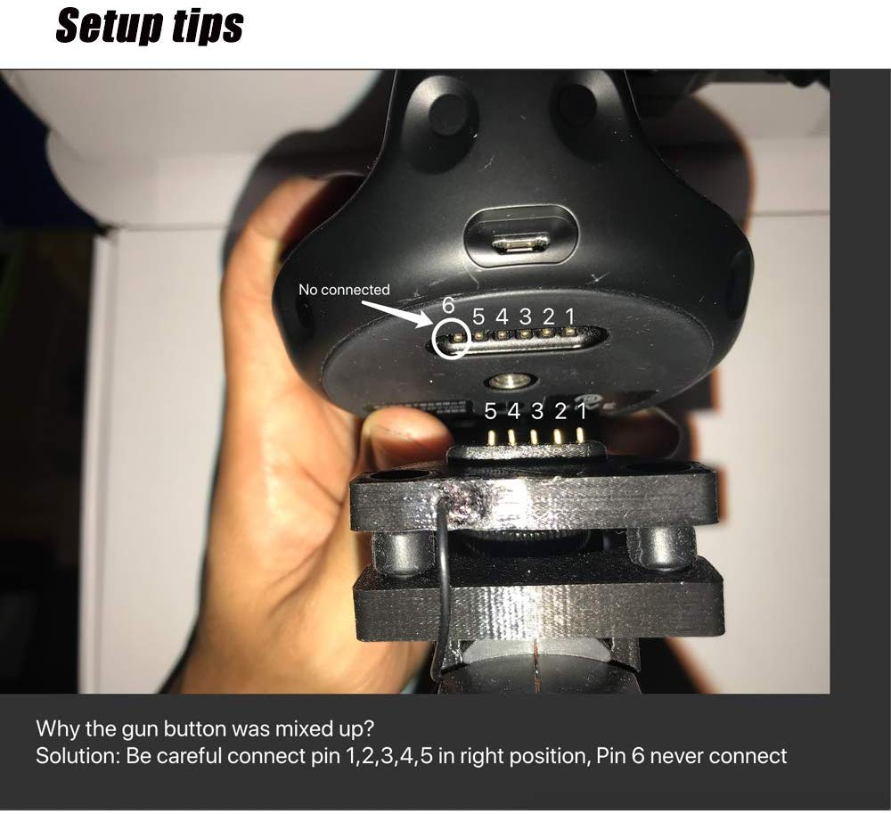 2019 BeswinVR New ScarVR Rifle Vive Gun controller with Recoil Feedback for Virtual Reality game SteamVR