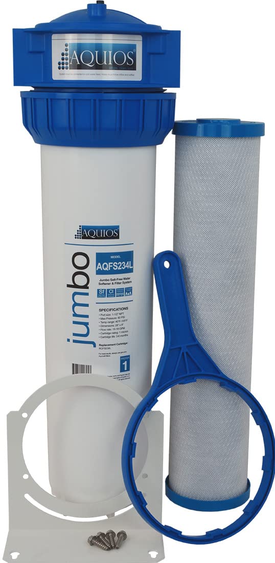 Aquios® AQFS234L - Sistema de filtro y suavizante de agua Jumbo Full House, reducción de COV, nuevo modelo