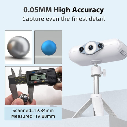 Creality CR Scan Lizard 3D Scanner versión premium, 0.002 in de alta precisión, escaneo 3D de mano/tocadiscos sin marcador, escáner 3D profesional asequible para impresora 3D, escaneo corporal y modelado 3D