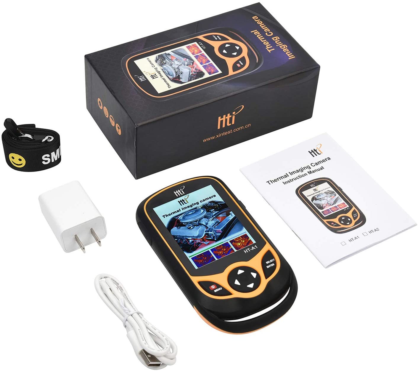 Cámara de imagen térmica, cámara infrarroja de tamaño bolsillo con imagen térmica en tiempo real, rango de medición de temperatura -4°F a 572°F, mini imagen térmica infrarroja, Hti-Xintai