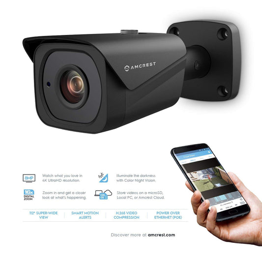 Amcrest UltraHD 4K (8MP) Outdoor Bullet POE IP Camera