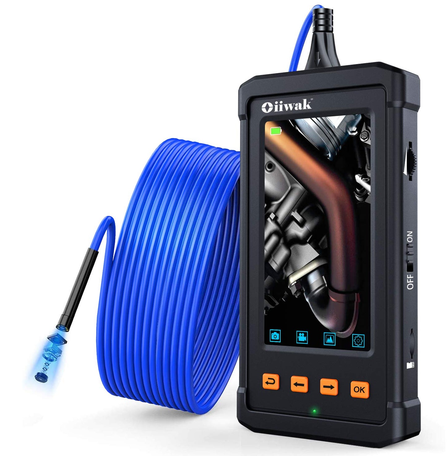 Oiiwak - Endoscopio industrial 6 LEDs Lights,IP67 waterpoof, 5.5mm 1080p 006USBK