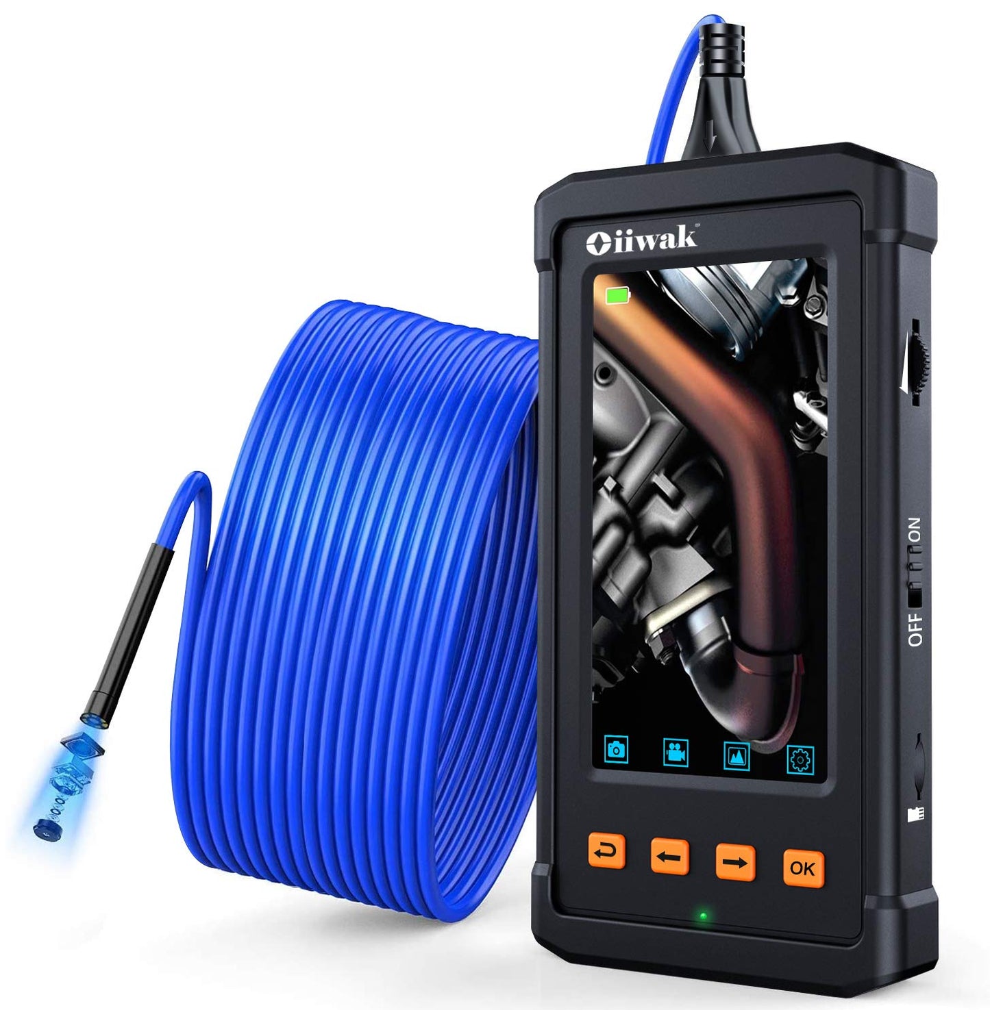 Oiiwak - Endoscopio industrial 6 LEDs Lights,IP67 waterpoof, 5.5mm 1080p 006USBK