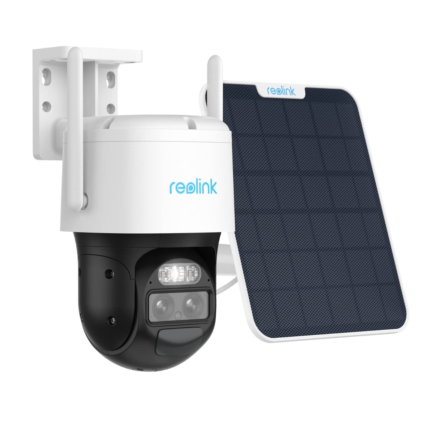 REOLINK Cámaras de seguridad inalámbricas de 4MP para exteriores, inclinación panorámica, seguimiento automático, zoom híbrido 6X, alimentado por energía solar con visión nocturna a color 2K, WiFi de 2.4/5GHz
