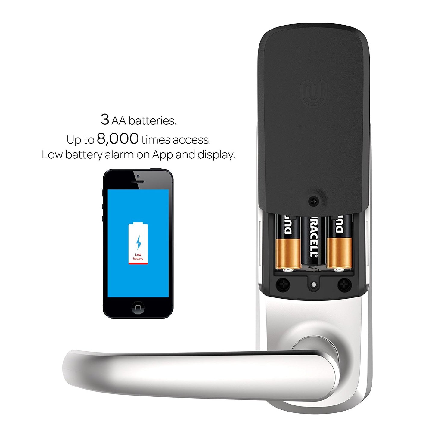 Ultraloq UL3 BT Bluetooth Enabled Fingerprint and Touchscreen Keyless Smart Lock (Satin Nickel)