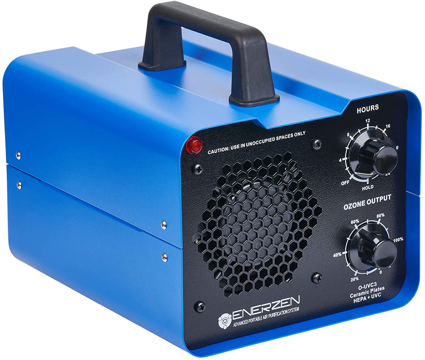 Enerzen Comercial Generador de ozono Industrial O3 Purificador de aire Desodorizador Esterilizador (O-uvc3 3 placas de ozono)