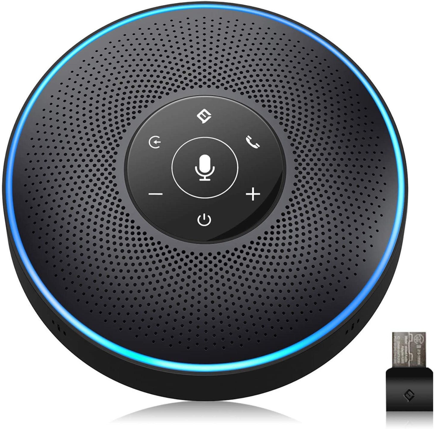 Altavoz Bluetooth – M2 gris altavoz de conferencia con dongle 360º Recogida de voz 4 AI Echo y altavoz USB Skype AUX in/Out para hasta 8 personas