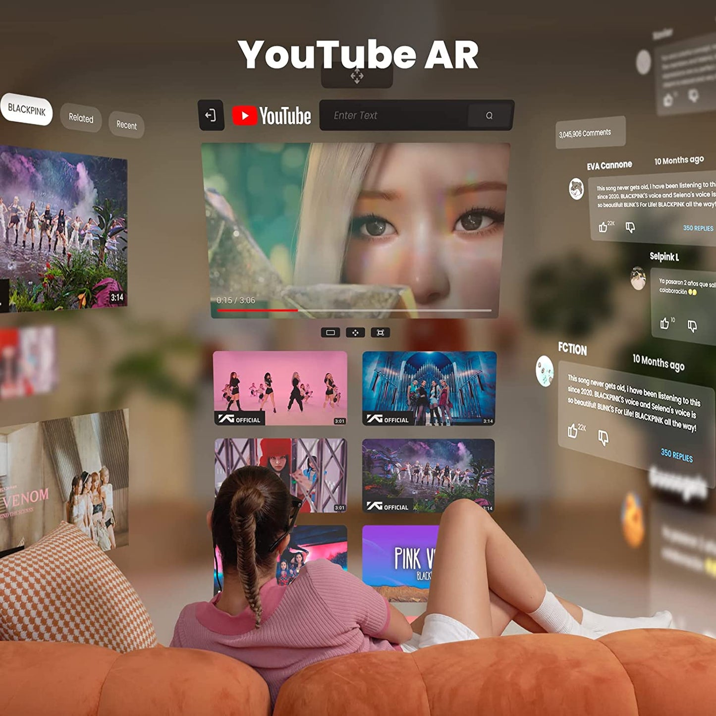 Nreal Gafas Air AR, gafas inteligentes con enorme teatro virtual Micro-OLED de 201" juego en PC/Android/iOS NR-7100RGL