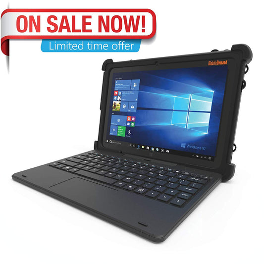 MobileDemand Flex 10A Windows 10 Pro Rugged 2-in-1 Tablet / Laptop with Keyboard - Military Drop Tested