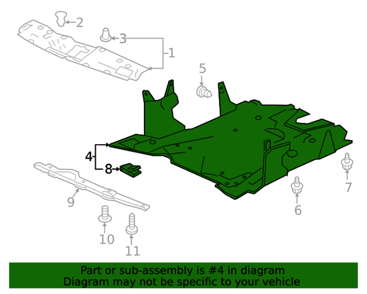 HONDA Conjunto de cubierta, motor (inferior) Honda 74110 Honda 2016-2020 Civic Coupe