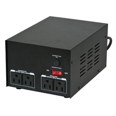 Jameco Valuepro GRP-1200 Transformador, aislamiento, sobremesa, 120 VAC, 4A, 60Hz, 450VA, 8.86 pulgadas de largo x 6.10 pulgadas de ancho x 4.33 pulgadas de alto