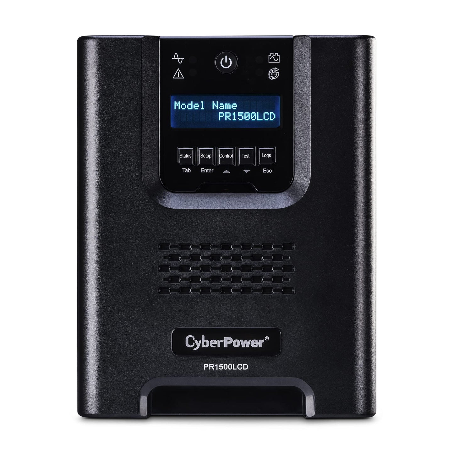 CyberPower, torre pequeña de suministro ininterrumpido de energía con LCD, onda senoidal, aplicación inteligente 1500VA Negro