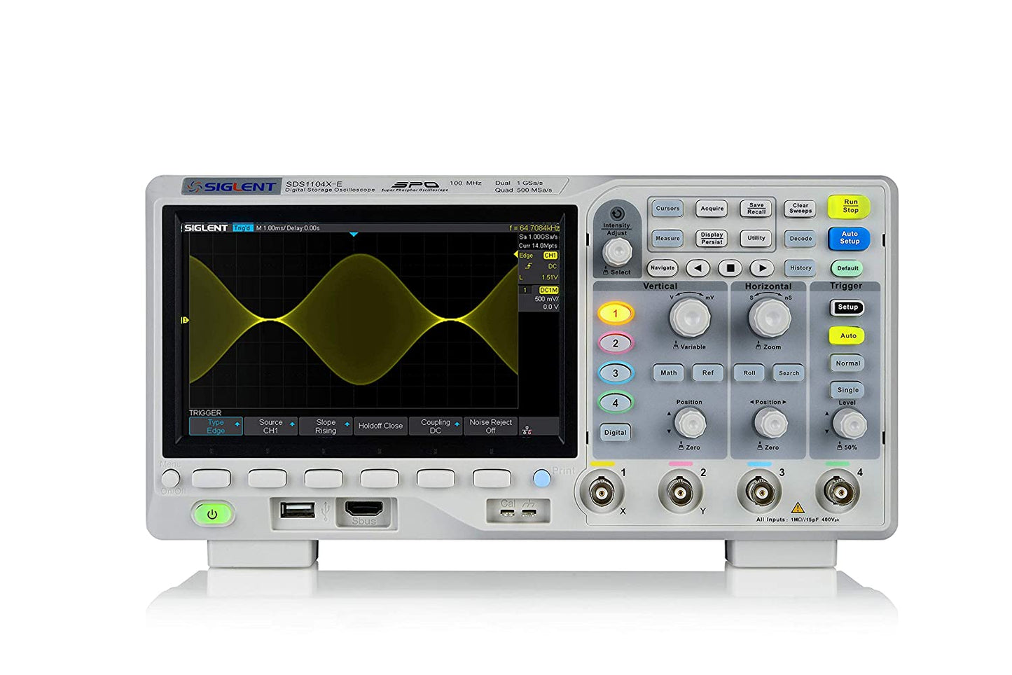 Siglent SDS1104X-E - Osciloscopio digital de 4 canales (100 MHz)