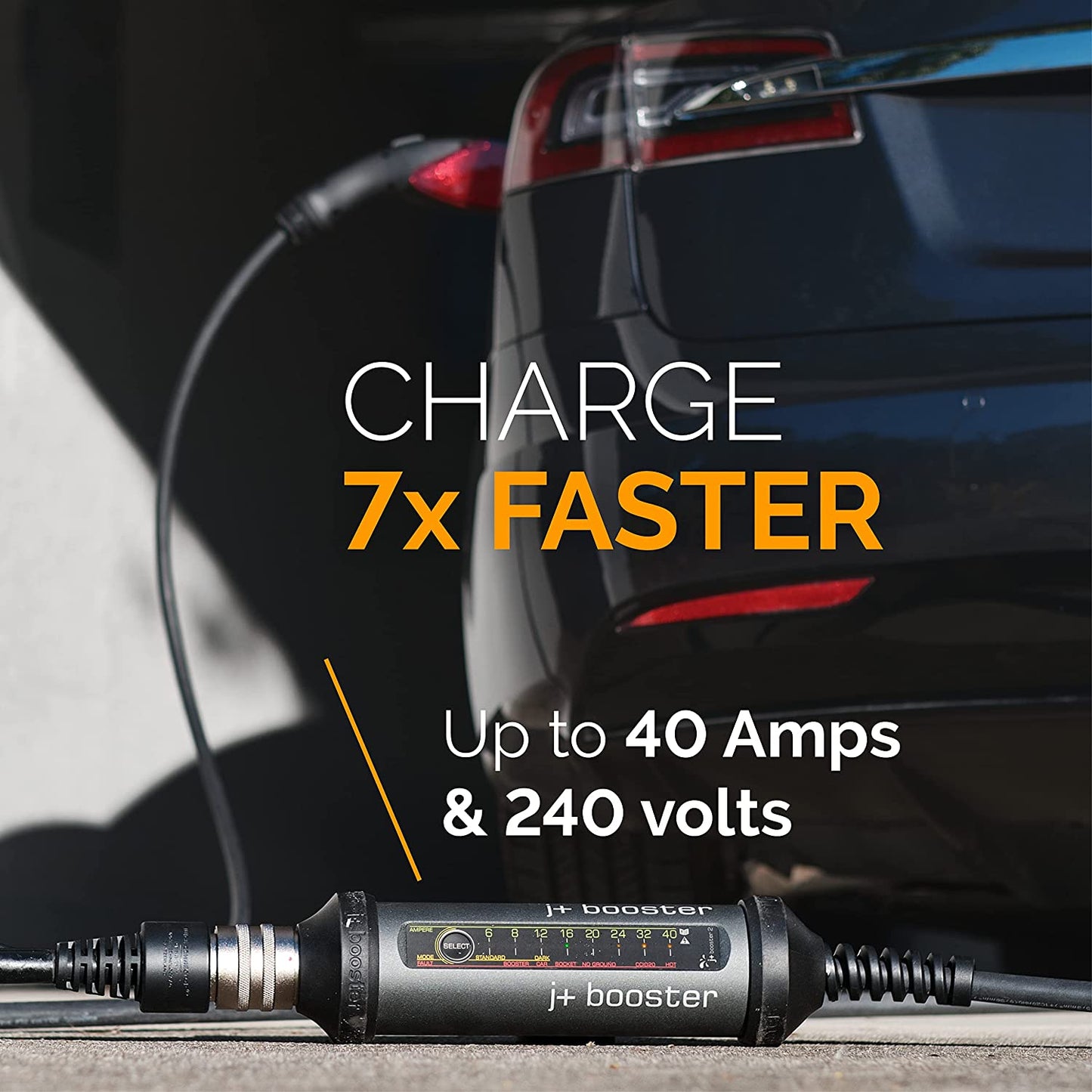 j+ Booster 2 Cargador portátil EVSE 40amp 240v ultra ligero UP-JB2L JUICE AMERICAS