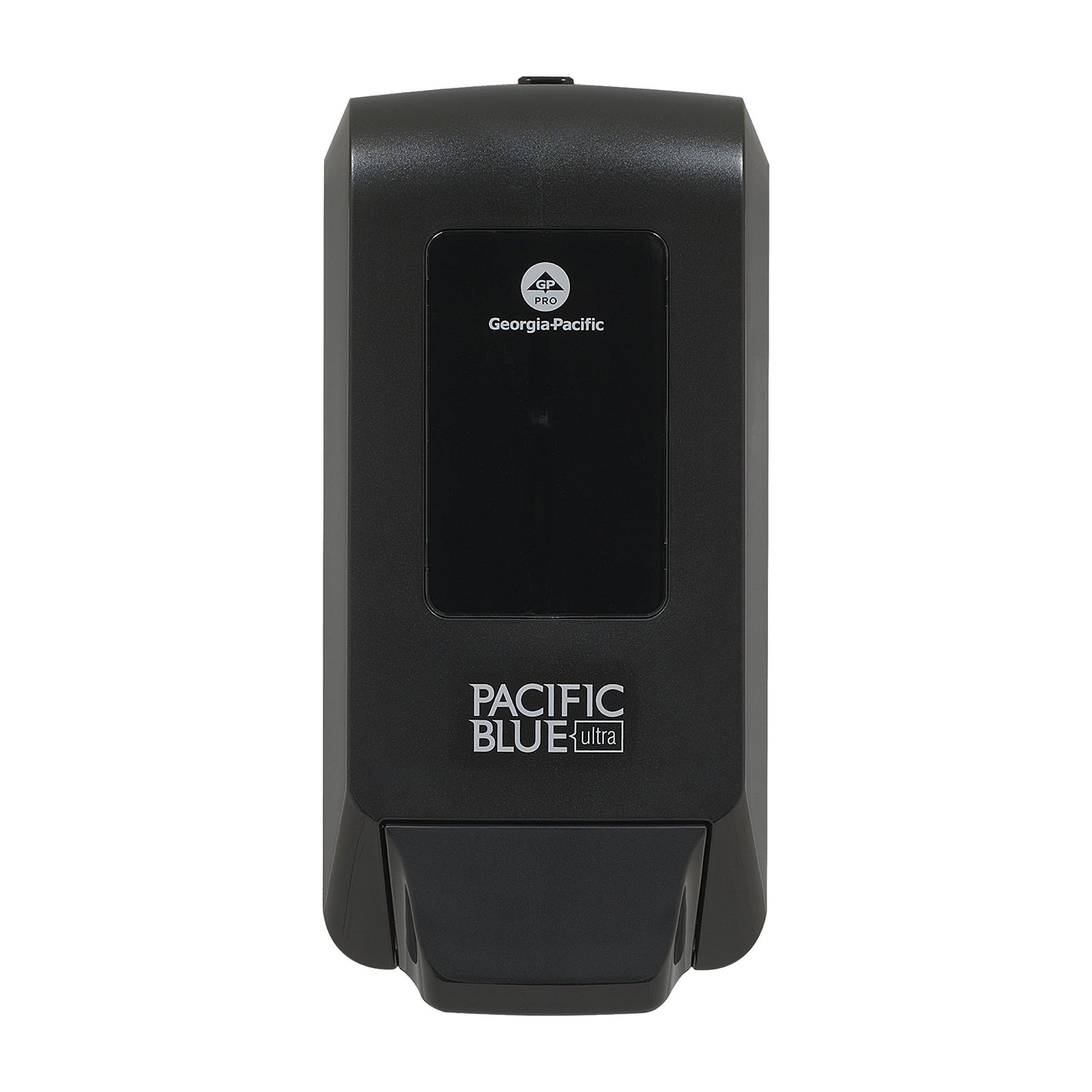Dispensador manual de montaje en pared Pacific Blue Ultra™ para jabón en espuma para manos y desinfectante para manos de Georgia-Pacific, negro, 53057, 11.5" de ancho x 5.6" de profundidad por 4.4" de alto