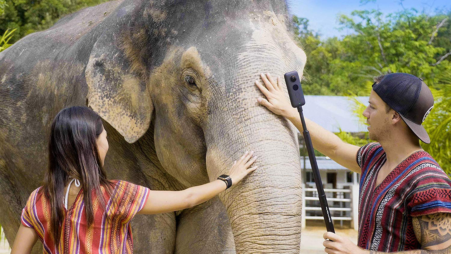 Insta360 ONE X Panoramic Sports Video Action Camera 5.7K 18MP Stabilization Real Time WiFi Transfer (with Built-in Memory Card)