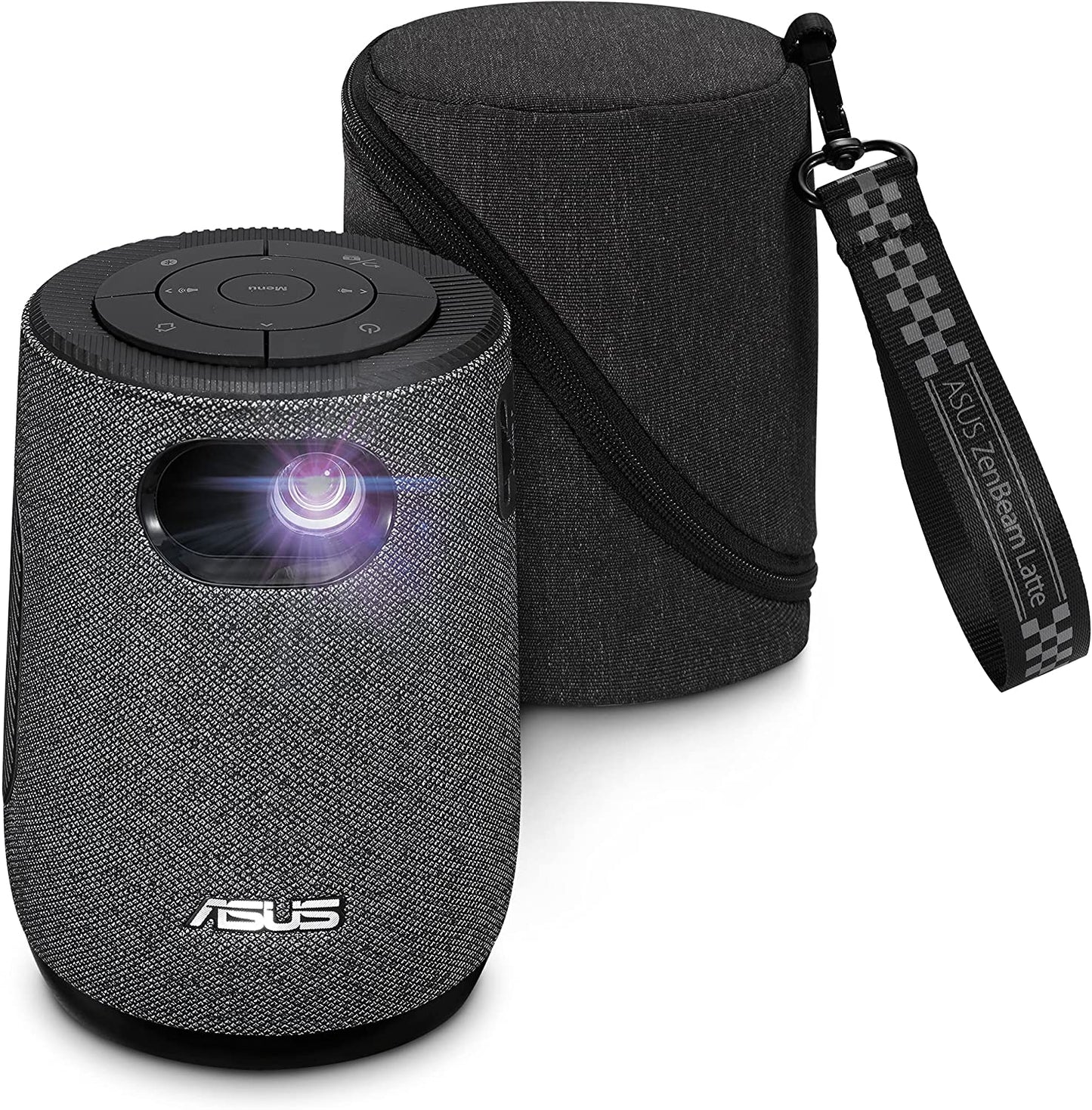 ASUS ZenBeam Latte L1 Proyector portátil LED MiniSmart Wi-Fi 300L, nativo 720PHD, Harman Kardon Altavoz Bluetooth proyección inalámbrica, AptoideTV