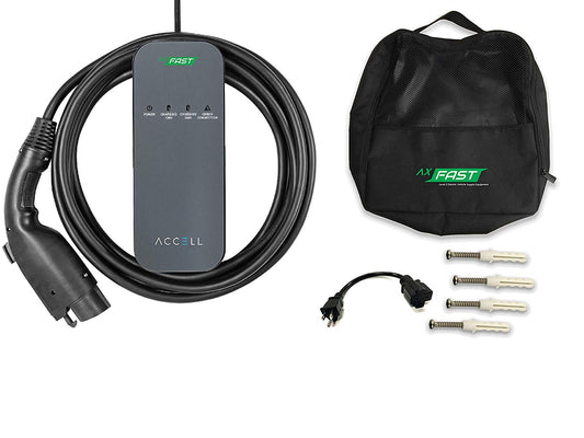Cargador portátil para auto electrico de nivel 2 SAE J1772 EV con rango de voltaje de 100V a 240V Accell AxFAST