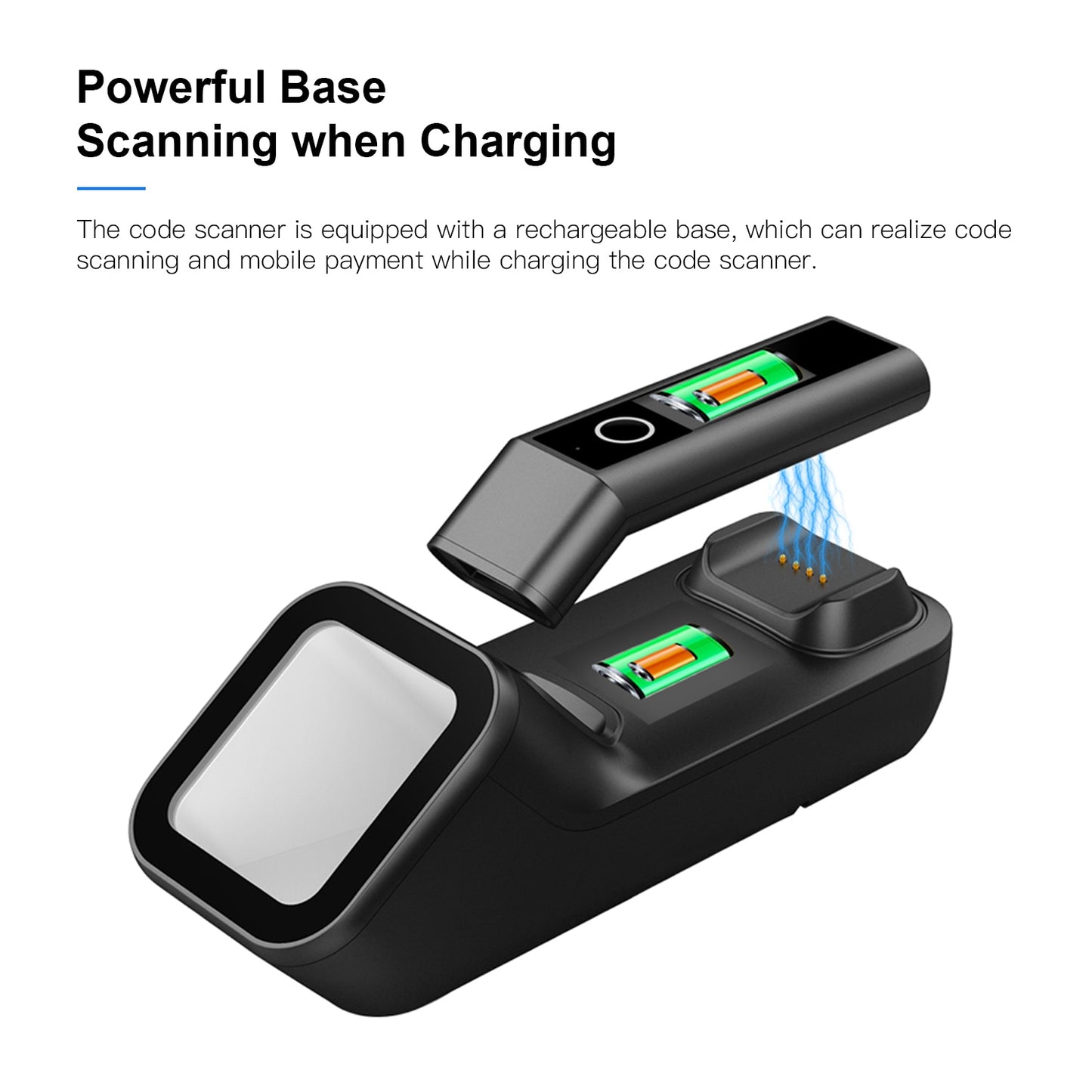 Aibecy 3-in-1 Barcode Scanner Handheld 1d/2d/qr Bar Code Reader Bt 2.4g Wireless Usb Wired Connection