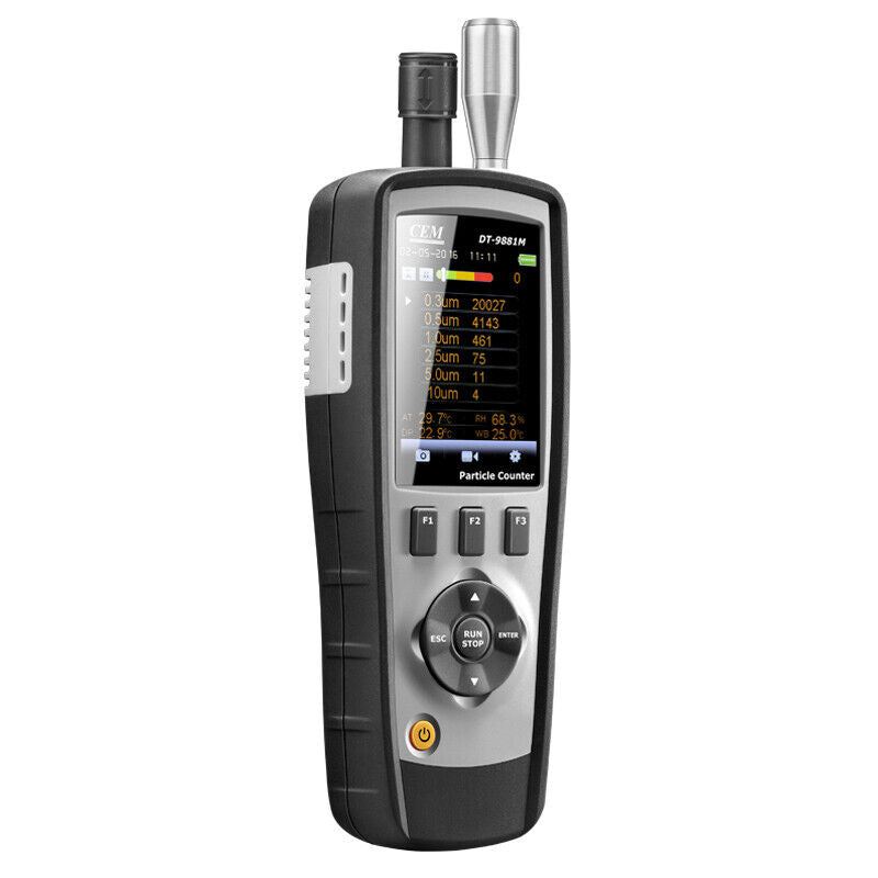 CEM DT-9881M 6CH Contador de partículas PM2.5 PM10 Temperatura del aire IR 5 en 1 metro