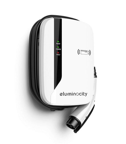 Cargador de auto electrico GridCharge EV nivel 2, 30 amperios, con cable de 25 pies Eluminocity