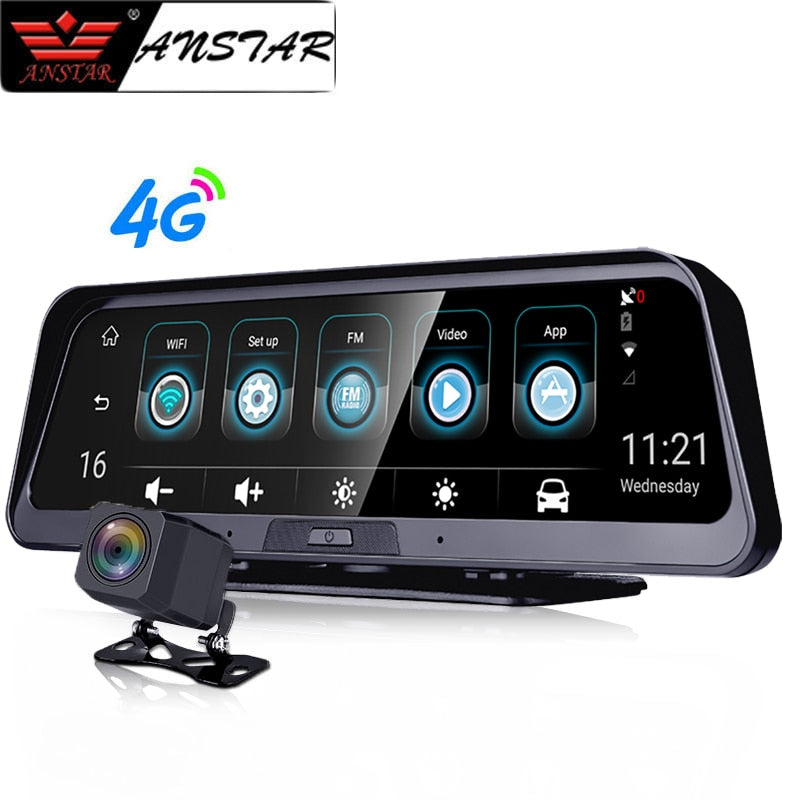 ANSTAR 10 4G Dash Cam Android Dashboard Cámara WiFi GPS ADAS Coche DVR –