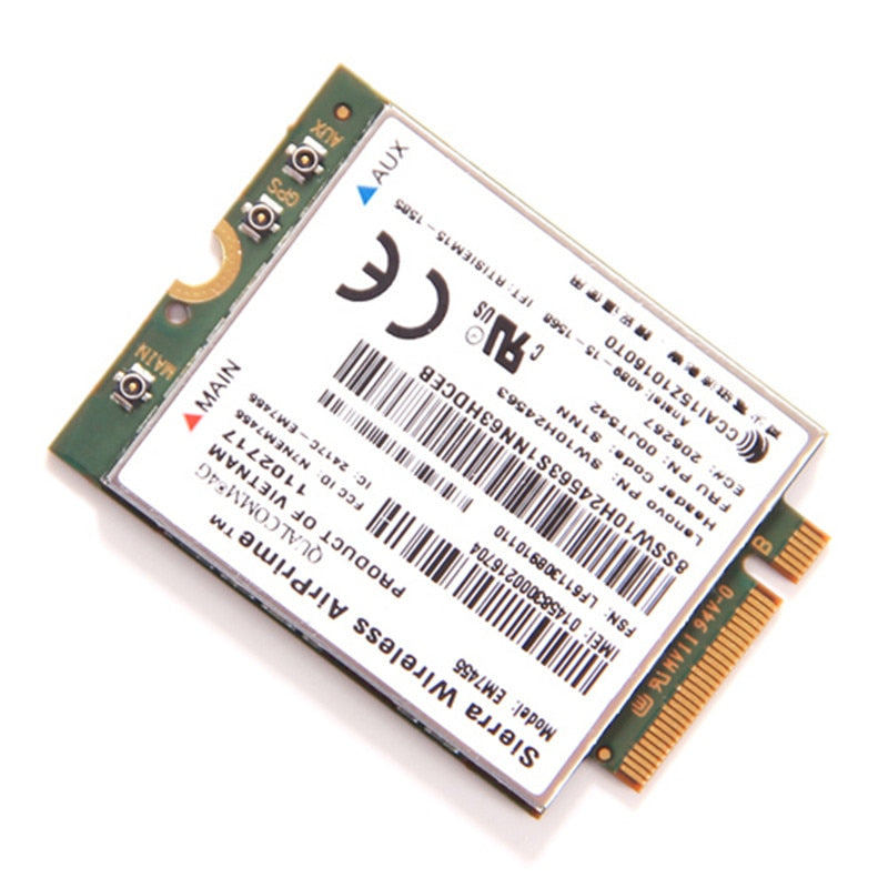 Lenovo EM7455 Sierra Airprime Wireless X260 T460 P50 P70 L560 FDD / TDD LTE 4G Module WWAN Gobi6000 QUALCOMMCard FRU:00JT542